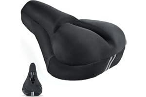 Bike Seat Cover,HUIOK Bike Seat Cushion for Women Memory Foam Cushion Compatible with Stationary Exercise Bike Indoor Cycling Narrow Bike Seat