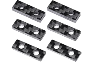 MORLORDY 6Pcs Adjustable Height Carbon Fibre Servo Mount Top Plate 1.5mm/ 2mm/ 3mm for MG995 Servo Motors