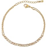 TaYolnFaSo Tennis Bracelet with Sparkling Cubic Zirconia Gold Bracelets for Women Adjustable Birthstone Bracelet Jewelry for Women