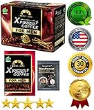 PureGano XPower For Men Instant Coffee - 100% Natural Male Enhancement - 1 Box (8 Packs Total) + 2 Bonus Samples - 24.5g Tongkat Ali - Maca - American Ginseng - Prostaep