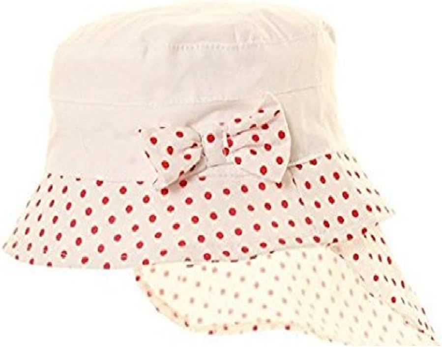 Baby Girls Polka Dot Trim Bush Style Legionnaire Hat