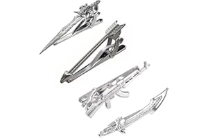 RunootPR Silver Gold Black Tie Clip Set for Men Unique 4Pcs Tie Clips Personalized Party Wedding Birthday Jewelry Gift