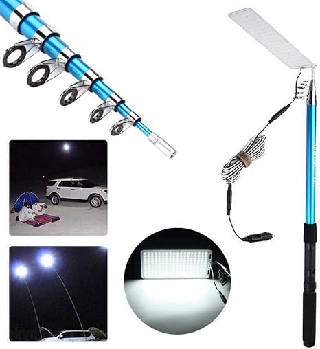 Amazon Co Jp Xuxuwa 屋外投光ランプ 屋外照明 Dc12v 500w調節可能な5m Led釣りランプカーキャンプライト 屋外バーベキューホワイトライト ホーム キッチン