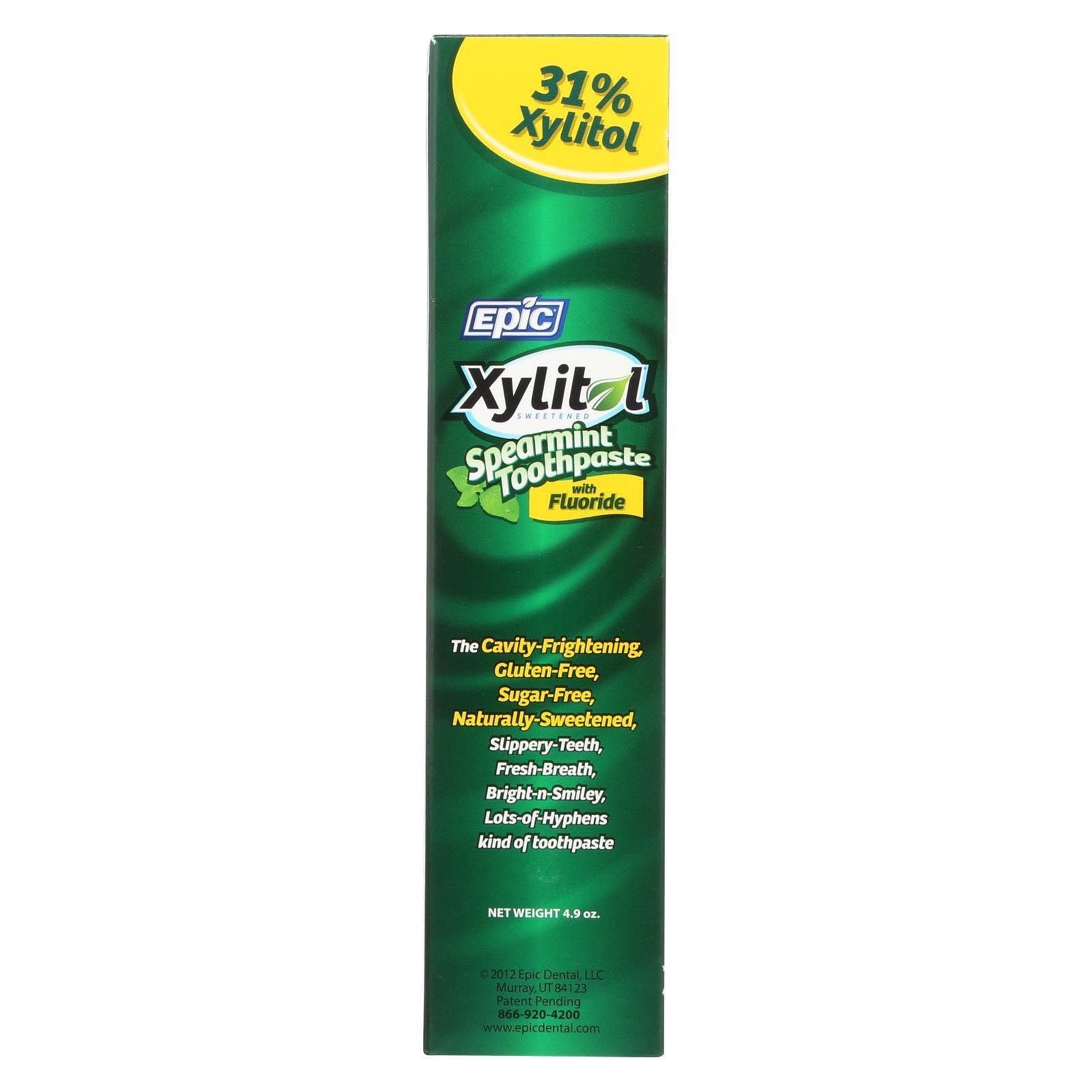 Epic Xylitol® Spearmint Toothpaste W/Fluoride, 116g