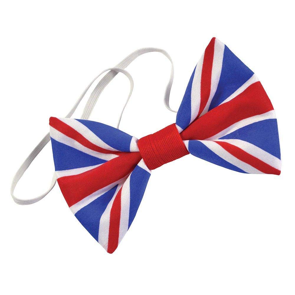 Bristol Novelty BA2890 Union Jack Bow Tie Cloth, Mens, One Size Halloween