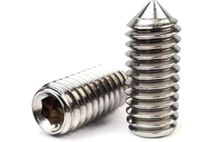 ALBANYCOUNTYFASTENERS #10-32 Socket Set Screws Cone Point 304 Stainless Steel #10-32 x 3/8" Qty 25