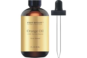 FIRST BOTANY 100% Pure Orange Essential Oil - Premium Orange Oil for Aromatherapy, Massage, Topical & Household Uses - 1 fl oz (Orange)