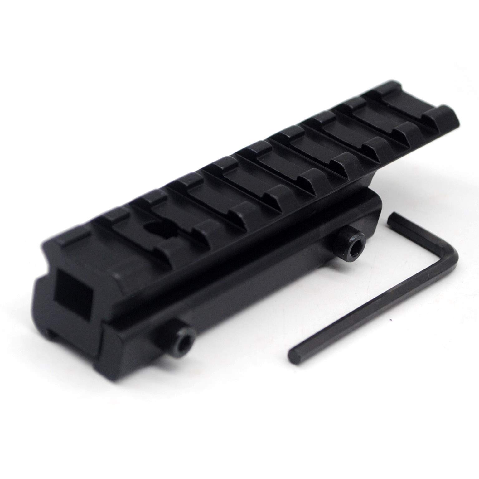Trirock New Tactical 9 Slots Dovetail Weaver Picatinny Rail Adapter Extend 11mm to 20mm Scope Mount Riser