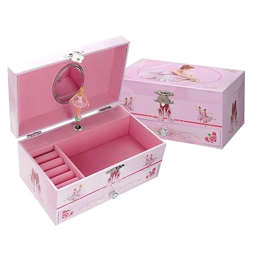 Classical Ballerina Musical Jewelry Box with Drawer and Dancing