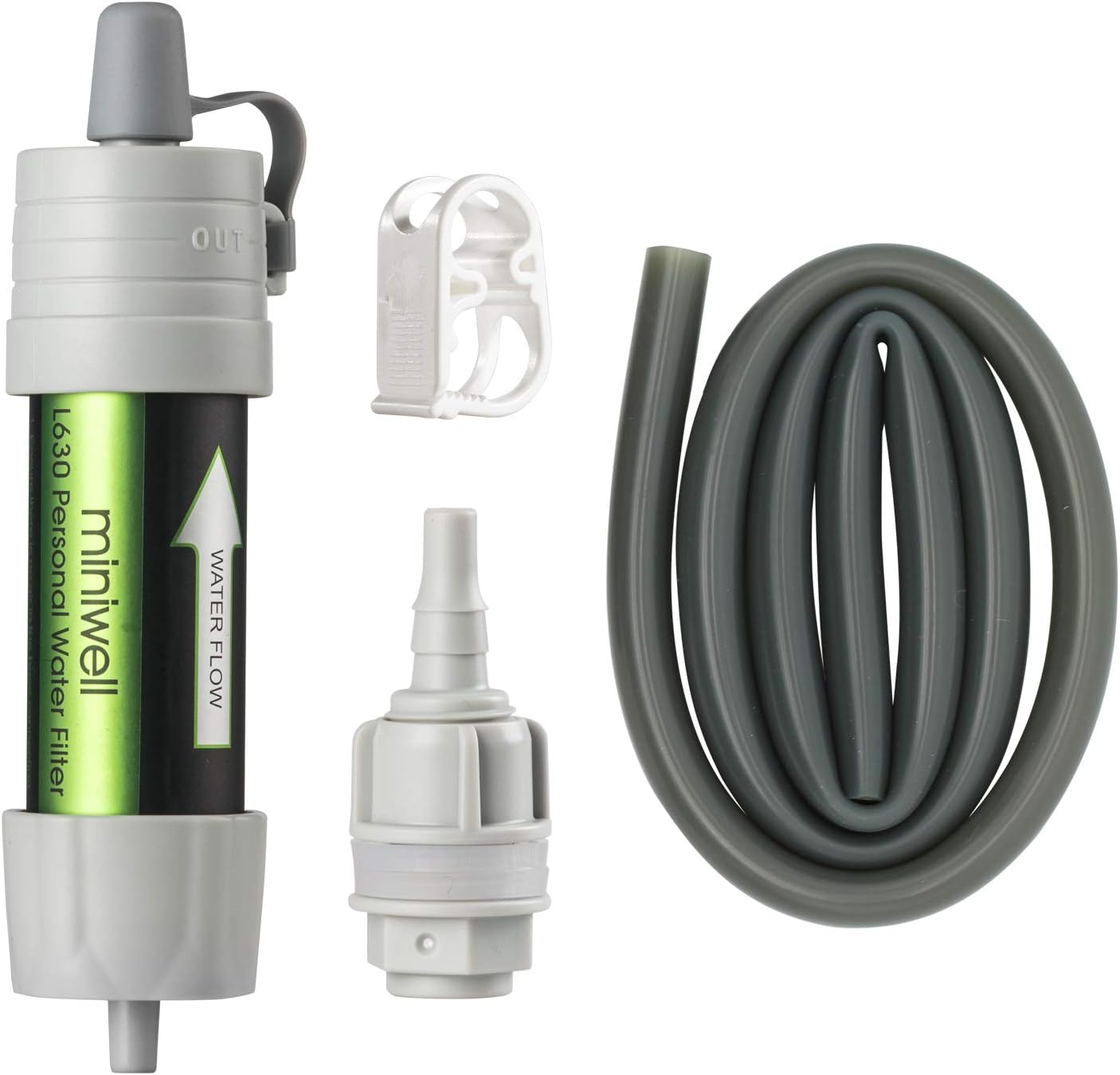 miniwell Gravity Water Filter Straw Ultralight Versatile Hiker Water Filter Optional Accessories. TUV Proven Emergency Kit Hurricane Storm Supplies.