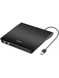 Govee External CD Drive, USB 3.0 DVD Drive for Windows/Mac iOS/Linux, Portable CD DVD Burner Recorder CD ROM External CD DVD Drive High Speed USB CD Drive for Laptop PC MacBook Air/Pro