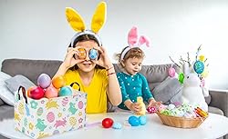 Sanjiaofen Rectangular Easter Baskets, Easket