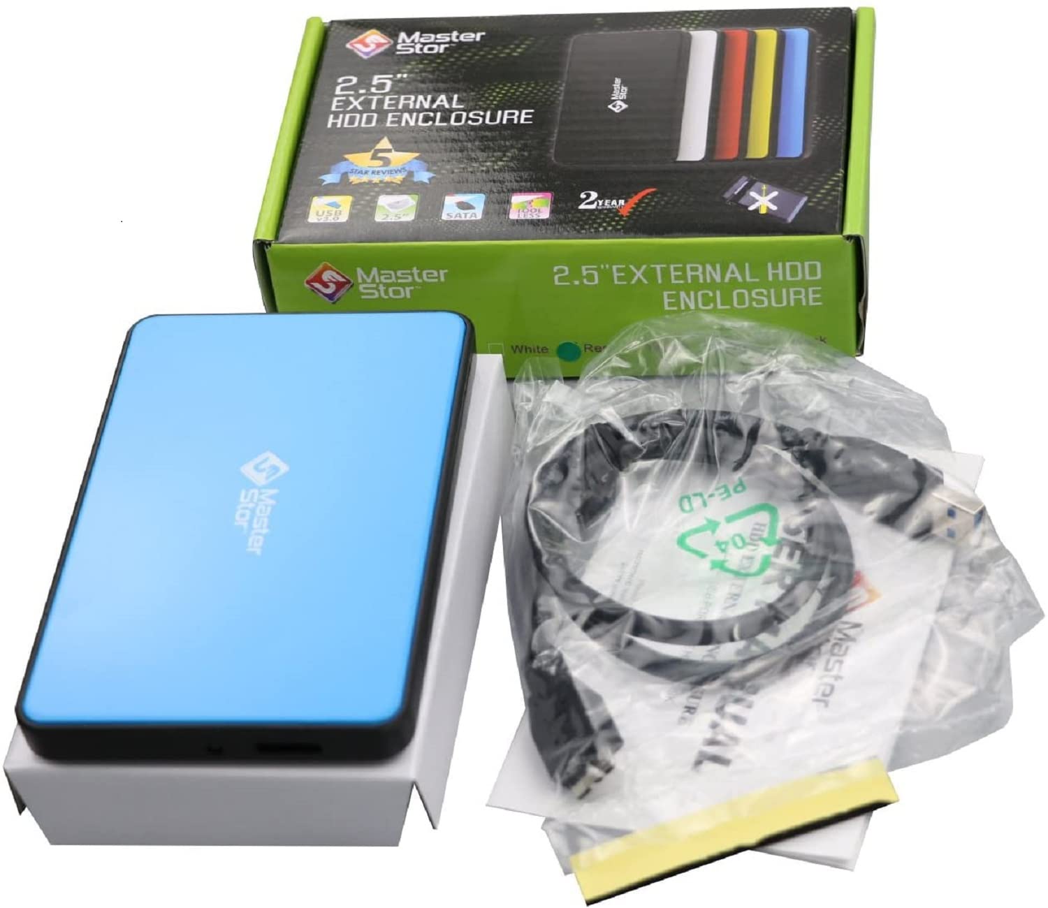 MasterStor GB Portable Hard Drive USB 3.0 Super-Fast Hard Drive for Mac, Mac Book and Windows External Hard Disk Drive Laptop RED, BLACK, BLUE and WHITE all different GB available (80GB, BLUE)