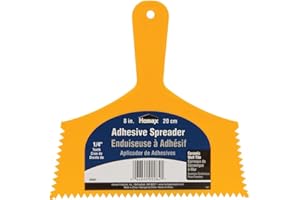 Homax Plastic Adhesive Spreader, 8" x 8", 1/4" Tooth, for Ceramic Tile & Vinyl Flooring