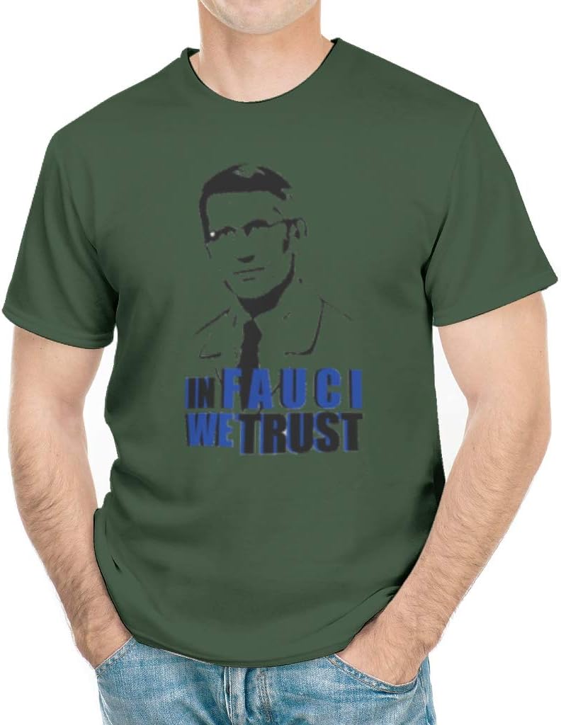 Dreaminos Dr Fauci in Fauci We Trust T-Shirt Short Sleeve Crew Neck Printing Tee Shirts