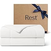 REST® Evercool® Cooling Comforter, King/Cali King, Blanket for Hot Sleepers, All Season Bedding to Keep Cool for Night Sweats, Breathable Lightweight Duvet, 106x90 Inches, Arctic White