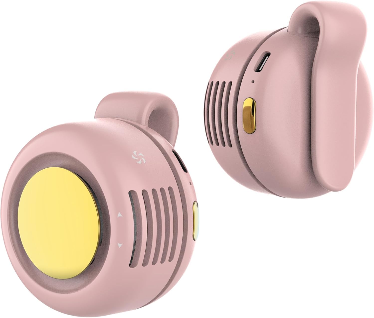 Photo 1 of TFQXA1Z Portable Silent Clip On Bladeless Fan, Rechargeable Wearable Fan - Hands-Free Waist & Neck Cooling, 3 Speeds, 6H Runtime, USB-C Fast Charge (Pink)