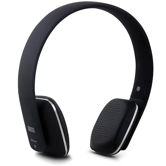 August EP636B - Bluetooth v4.1 NFC Kopfhörer - mit Freisprechfunktion und integriertem 14h Akku - Schwarz