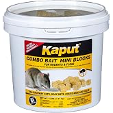 Kaput Combo Bait Mini Blocks, Rodent Bait for Mice &amp; Rats, Warfarin Vole Killer for Indoor/Perimeter Use, Kills Rodents with Consistent Feeding - Ideal for Homes, Farms &amp; Transport Areas (4 lbs)