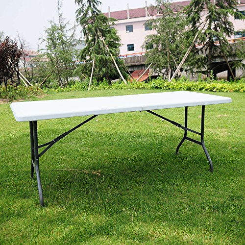 Soogo 6' Folding Table Portable Plastic Indoor Outdoor Picnic Party Dining Camping Table - Thumbnail 6