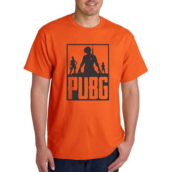 orange printed shirt