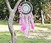 Handmade Indian Real Feathers Dream Catcher Wall Hanging Car Hanging Decoration Ornament Gift (Pink Flowers)