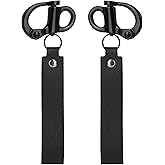 FZSFVAQ 2 Pcs SCBA Mask Quick Release Clip Shackle, Firefighter Accessories, Quick Release Lanyard, Marine Grade 316 Stainless Steel Rigging Shackle with Black Leather Handle