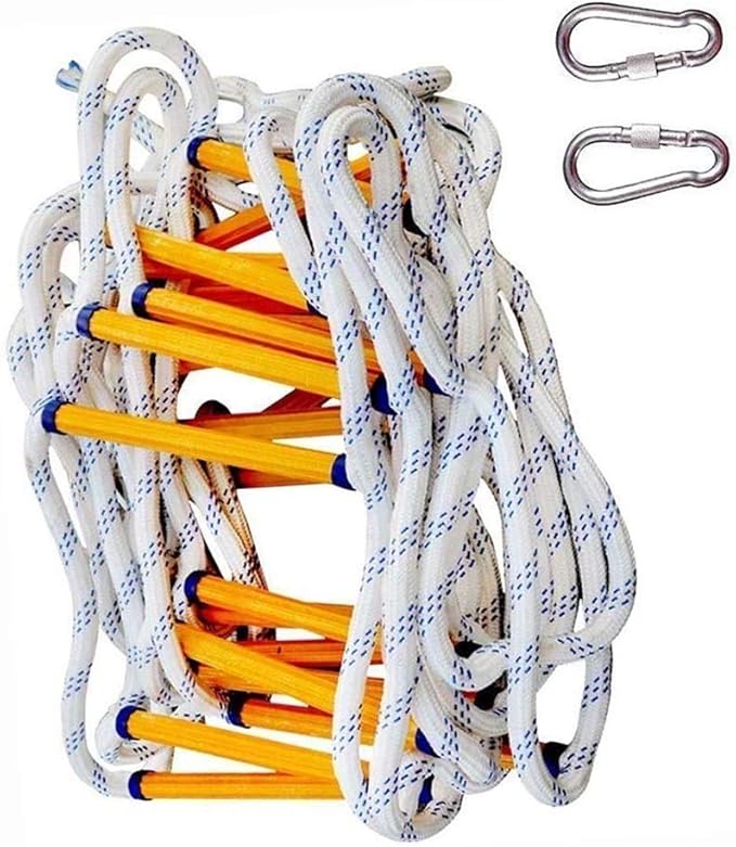 Rope Ladder Durable Fire Escape Ladder (28 Story) Reusable, Portable