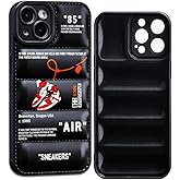 CHBSHENG Cool Phone Case for iPhone 15 Case for Boys Men Street Design Aesthetic Shockproof Basketball Sneaker Sports Designer Cases Compatible with iPhone 15 Black