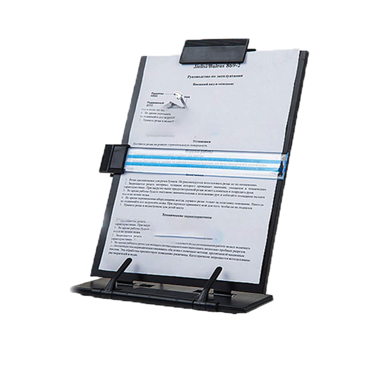 Desktop Document Holder Support Metal Book Holder Reading Book Stand Bookrest Document Copy Holder Adjustable Portable Book Holder