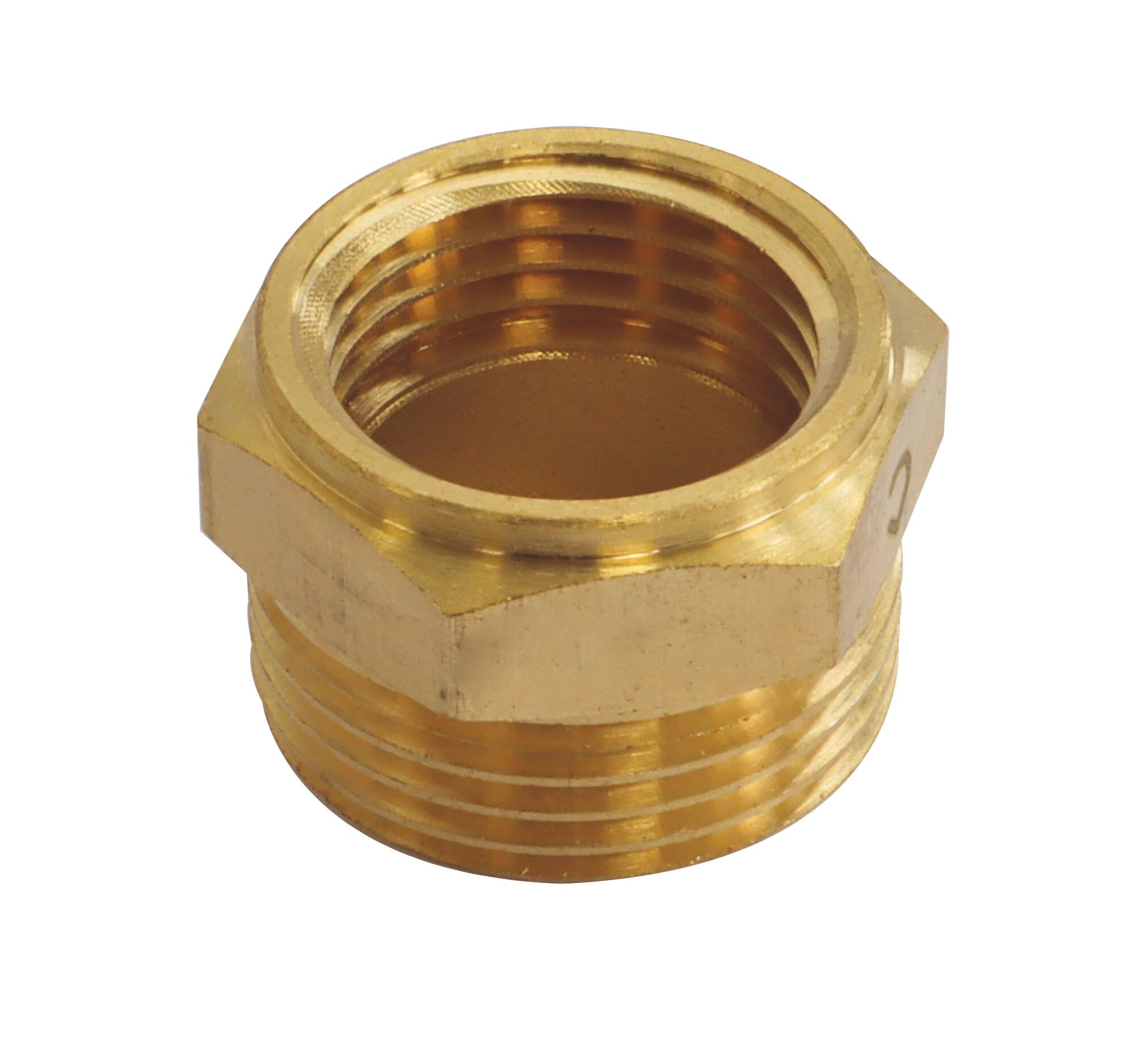 SOMATHERM FOR YOU //101-15-20 Reduktion M20 / 27-F15 / 21 Reduction Brass-Male 20/27-15/21 Female, Gray, Männlich 20/27-Weiblich 15/21 — image 1