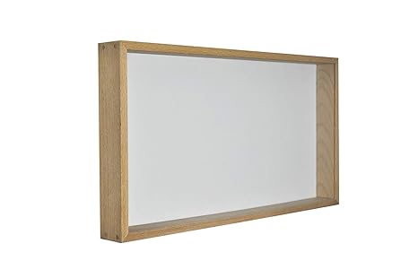 D'Elegance Tiefer 3D Bilderrahmen Holz, Glas/Massivholz (Buche- Natur), 52x27x4,7cm, vom Schreiner, größt möglicher Innenraum