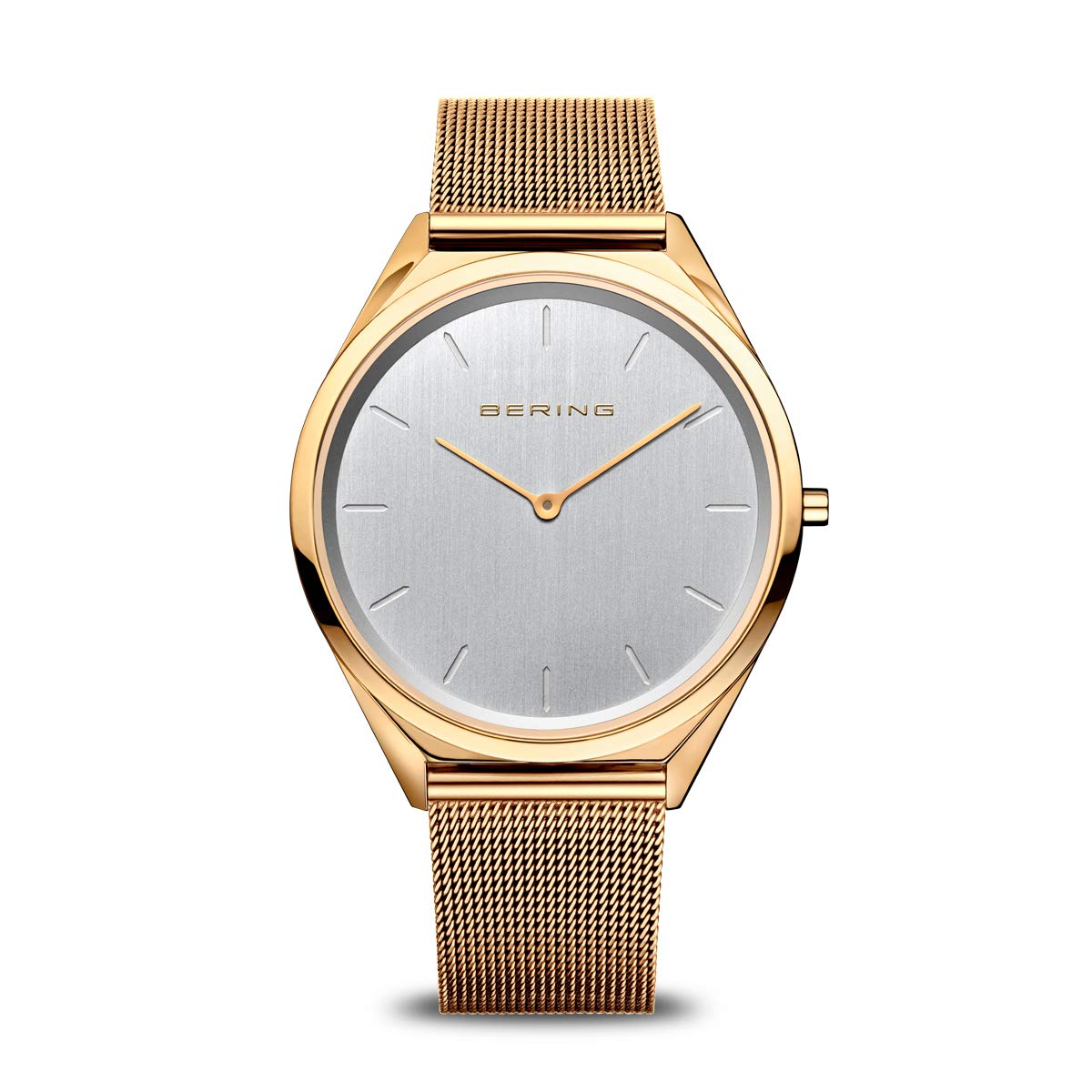 BERING Unisex Analog Quartz ultra slim collection Watch with stainless steel Strap and Sapphire Crystal 17039-334