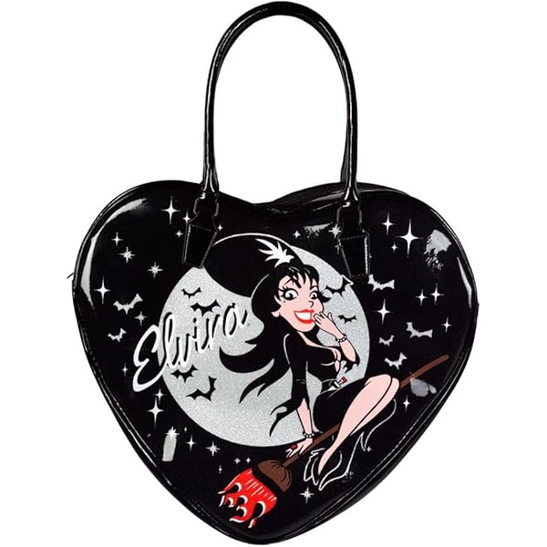kreepsville 666 Gothic Spiderweb Sparkle Halloween Heart Handbag
