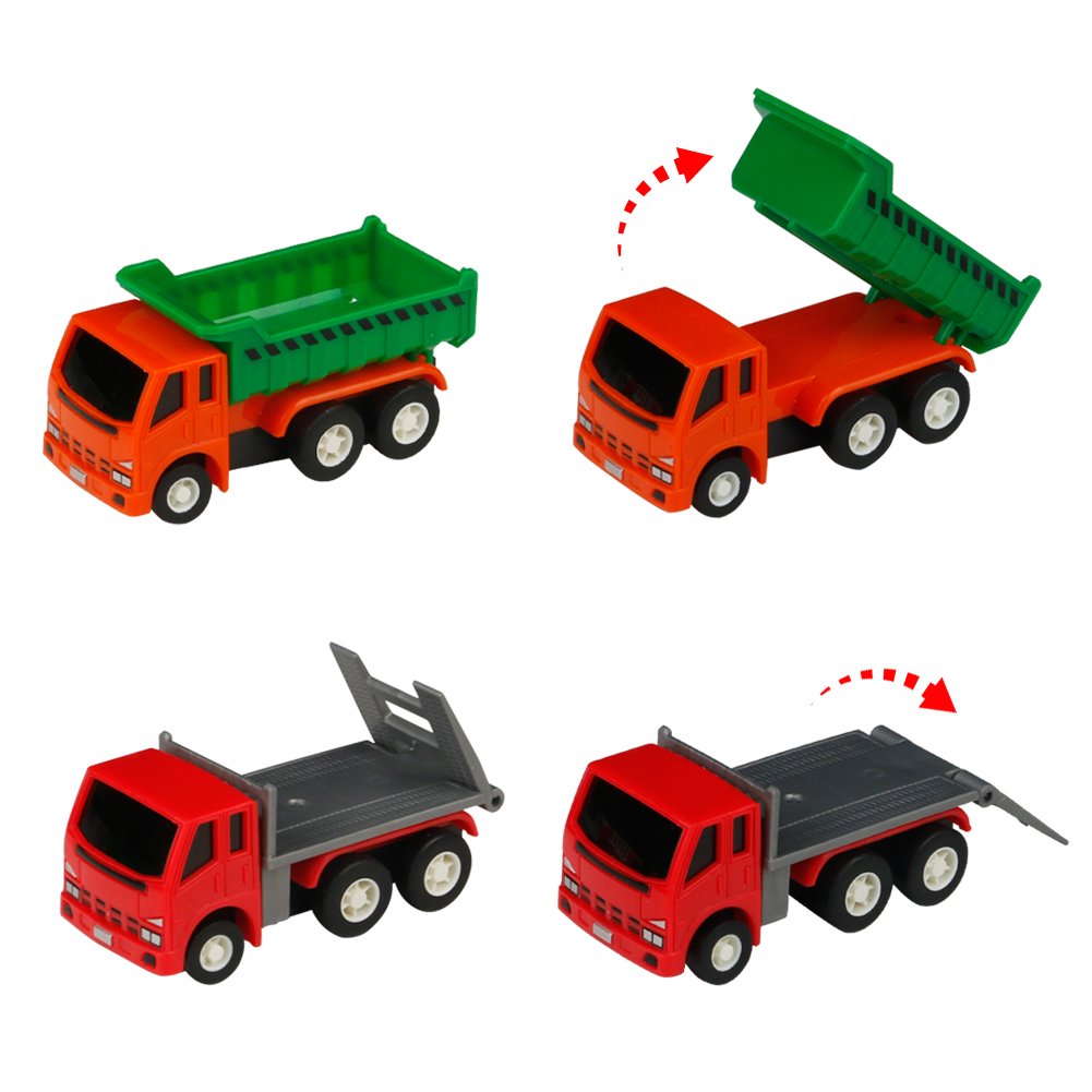 yoptote Pull Back Vehicles Assorted Construction Trucks and Raced Car Toy Mini Toy Cars,8 Pack,Party Favors for Kids Boys Girls 3 4 5 Years Old,Color Vary