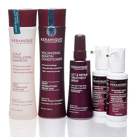 Amazon Com Keranique Deep Hydrating Hair Growth Kit 60 Days