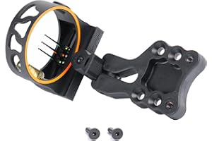 Bravary Archery Bow Sight Adjustable True Fiber Optics Sight with Rheostat Light for Compound Bow