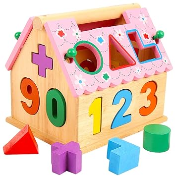 Zhijie Toy Wooden House Sorterinfant Children #wooden #toys #for #infants #and #toddlers Zhijie Toy Wooden House Sorterinfant Children