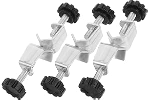 Veemoon Adjustable Bosshead Clamp Holder with Dual Screw Structure 3Pcs Right Angle Rod Support