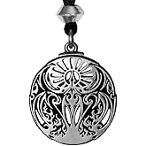 Large Phoenix Pendant Necklace for Men, Pewter Gift, 1.25 inch (3.1 cm) Diameter
