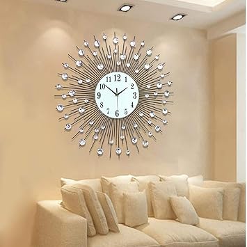 Amazon De Edge To Wanduhren European Fashion Clock Wohnzimmer Wanduhr Modern Creative Ruhige