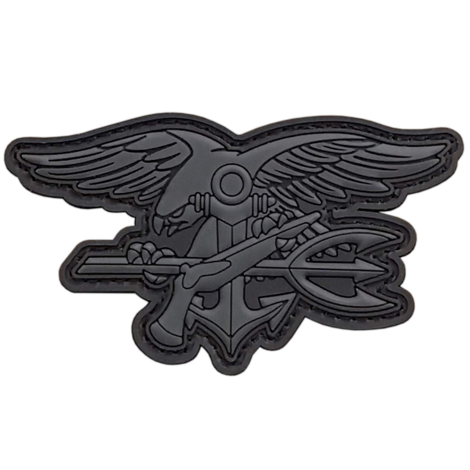 LEGEEON Blackout US Navy Seals Insignia DEVGRU SOCOM Morale Tactical Army PVC 3D Touch Fastener Patch