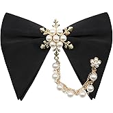 LHXzizizi Pearl Oversized Bow Ties for Men, Adjustable Pre Tied Bowties Men Tuxedo Mens Bow Tie for Wedding Party School Prom