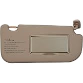 Wahparts Right Passenger Side Beige Sunvisor Compatible with Kia Sportage | For 2005 2006 2007 2008 2009 2010 Kia Sportage 852011F090LX