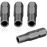 4 pack Screw Driver Bit Adapter, 6.35mm 1/4" Insert Bit adapter 4mm Screwdriver Micro Bit Holder Magnetic Hex Socket Shank Screwdriver Bit Adapter for Manual Electric Tool Adaptor Holder