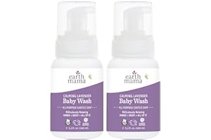 Earth Mama Calming Lavender Baby Wash Liquid Foaming Hand Soap, Organic All-Purpose Lavender Body Wash for Sensitive Skin, Castile Soap with Coconut Oil, Shea Butter, & Calendula