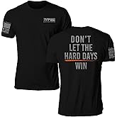 Til Valhalla Project Hard Days Men's Graphic T-Shirt | Men&rsquo;s Apparel, Mental Health Awareness, Gifts for Men, American Flag Graphic Tee for Men, Patriotic Shirts, Veteran Owned