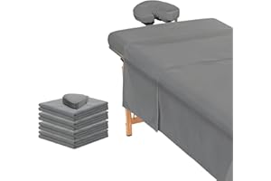 Barlezy 4 Sets Massage Table Sheets, Massage Bed Sheets, 4 Sets 12 Pcs Premium Microfiber Massage Table Sheet Sets, Includes 