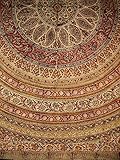 Hand Block Print Mandala Tapestry Cotton Bedspread 108" x 88" Full-Queen