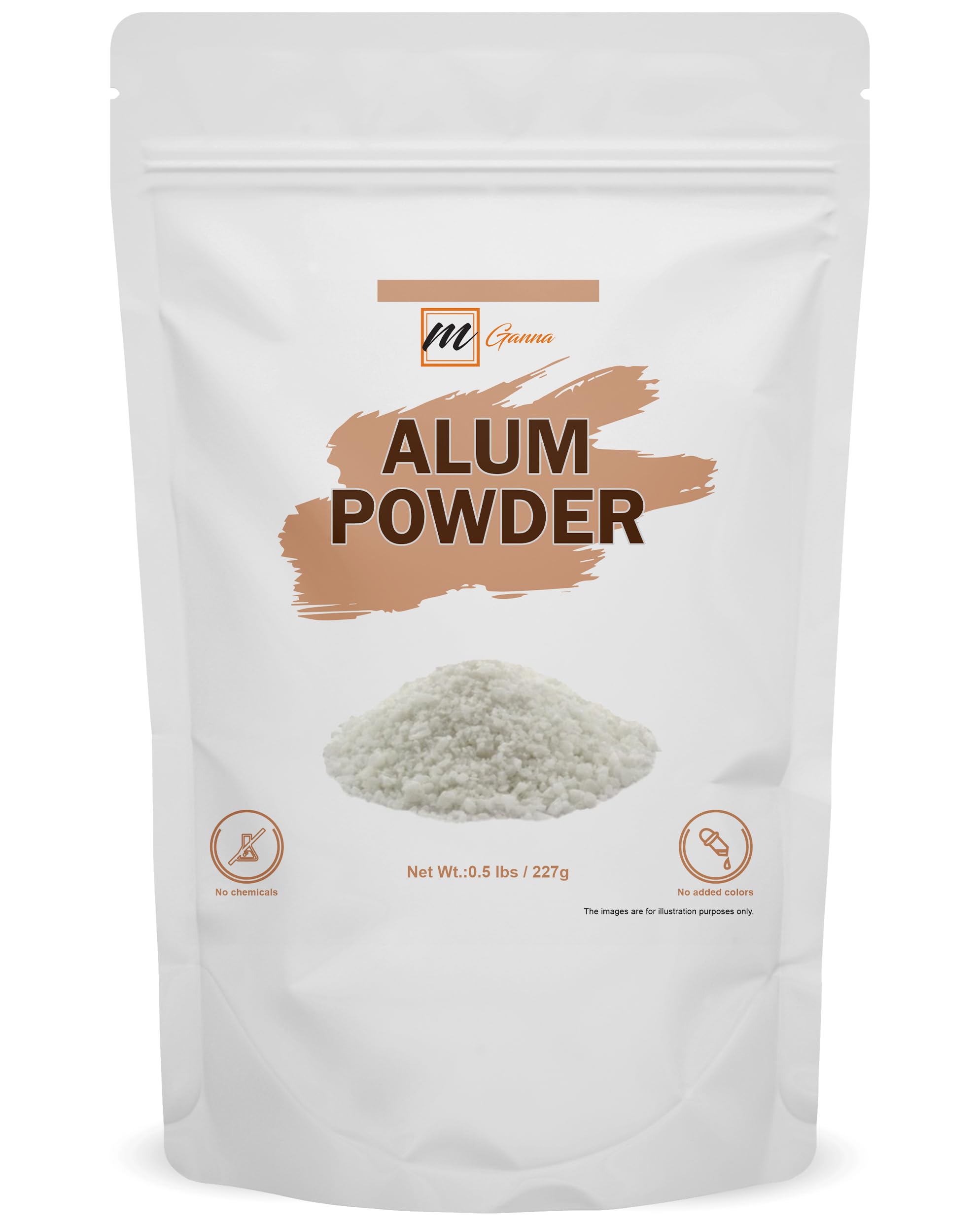 mGanna 100% Natural Alum Powder 100 g / 0.22 lbs | A Versatile Ingredient for Personal Care & Industrial Applications